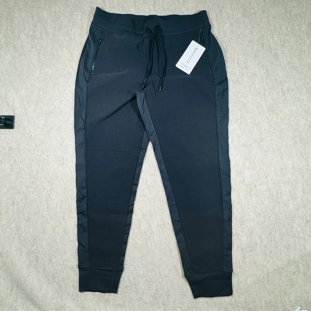 Athleta Headlands Hybrid Trek Jogger Womens 14 Black Tapered Leg NWT
